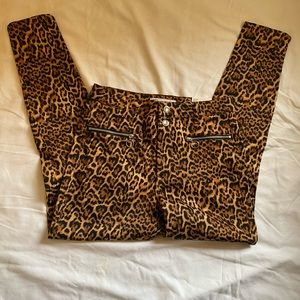 Cheetah print skinny pants